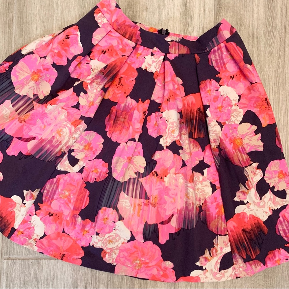 Cynthia Rowley pink floral skirt - Picture 2 of 7